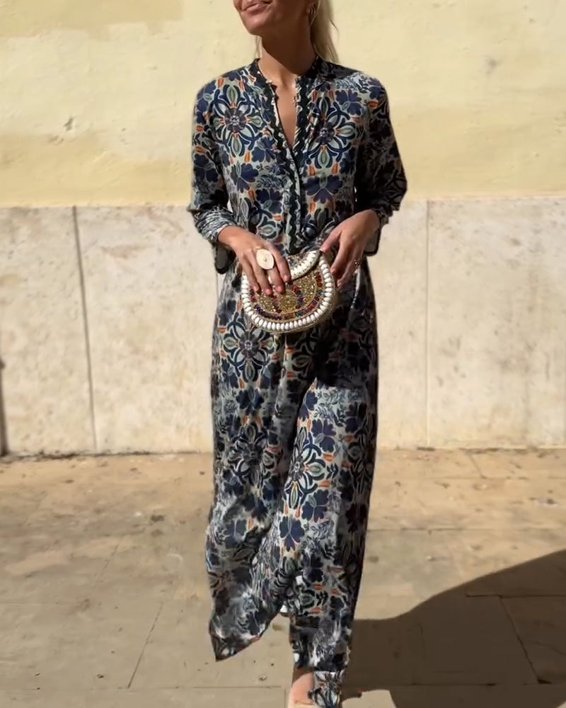 Retro Fashion Print Dress
