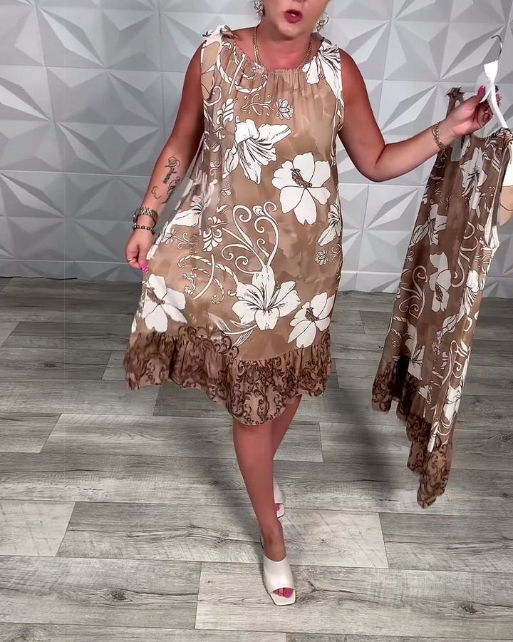Casual Sleeveless Knee-Length Dress