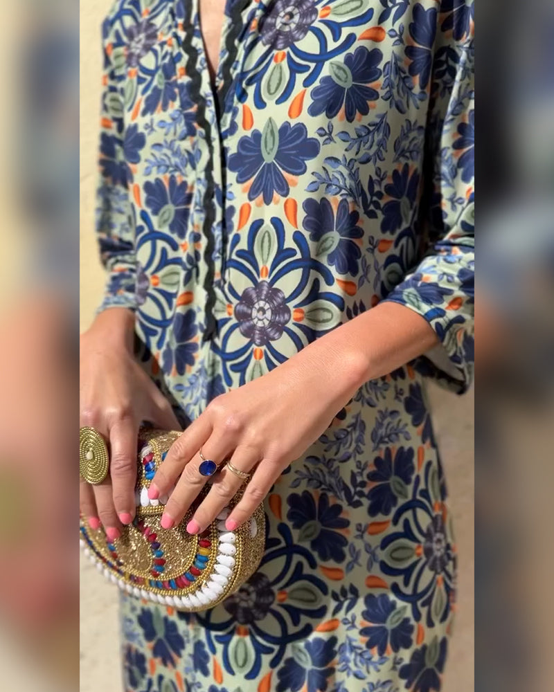 Retro Fashion Print Dress