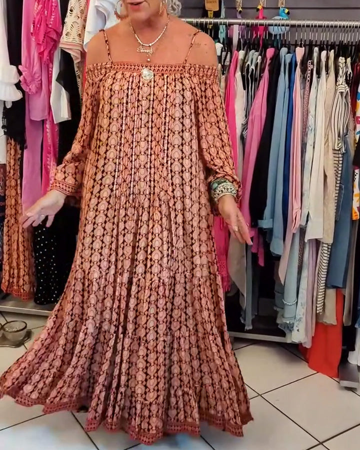 Bohemian Style Suspender Loose Dress