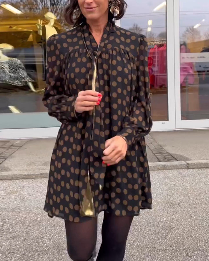 Polka Dot Long Sleeve Dress