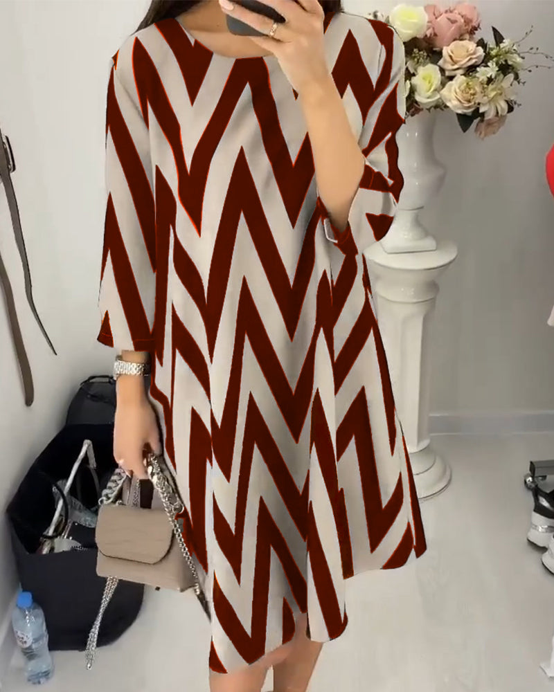 Printed loose dress