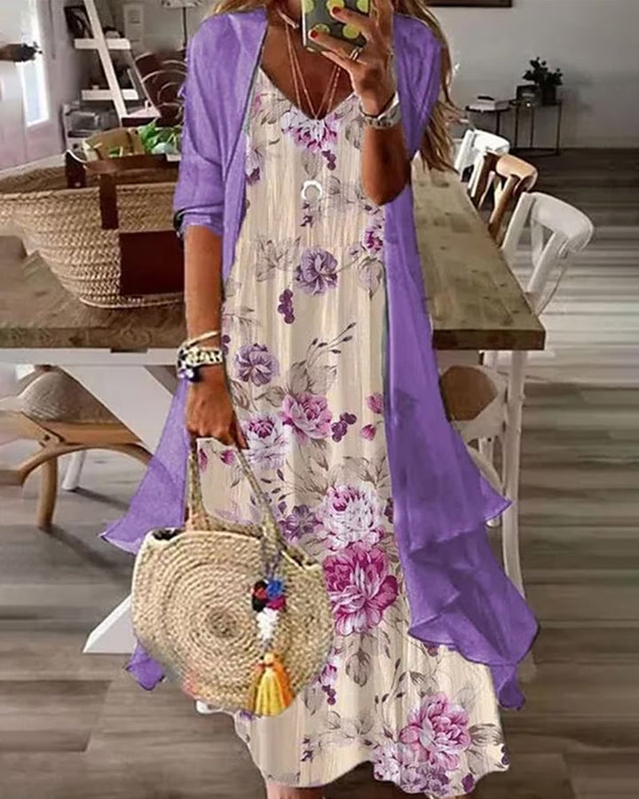 Vacation dress in floral print