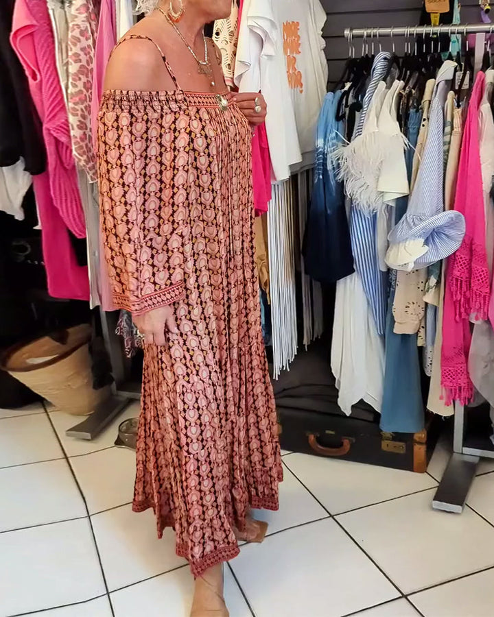Bohemian Style Suspender Loose Dress