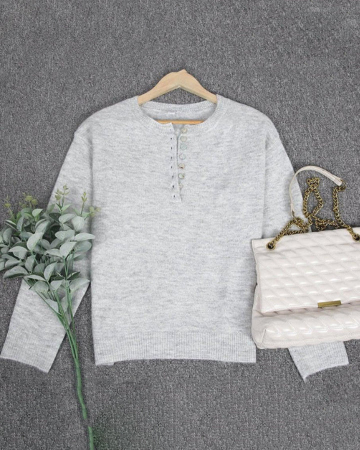 Casual solid color sweater