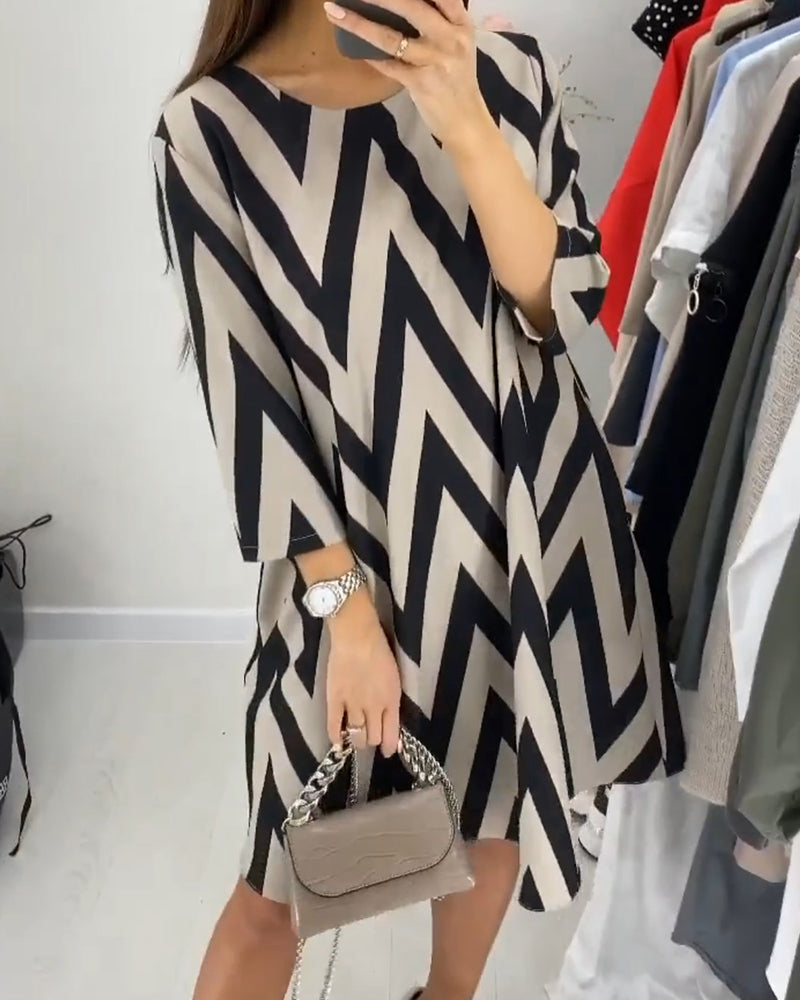 Printed loose dress