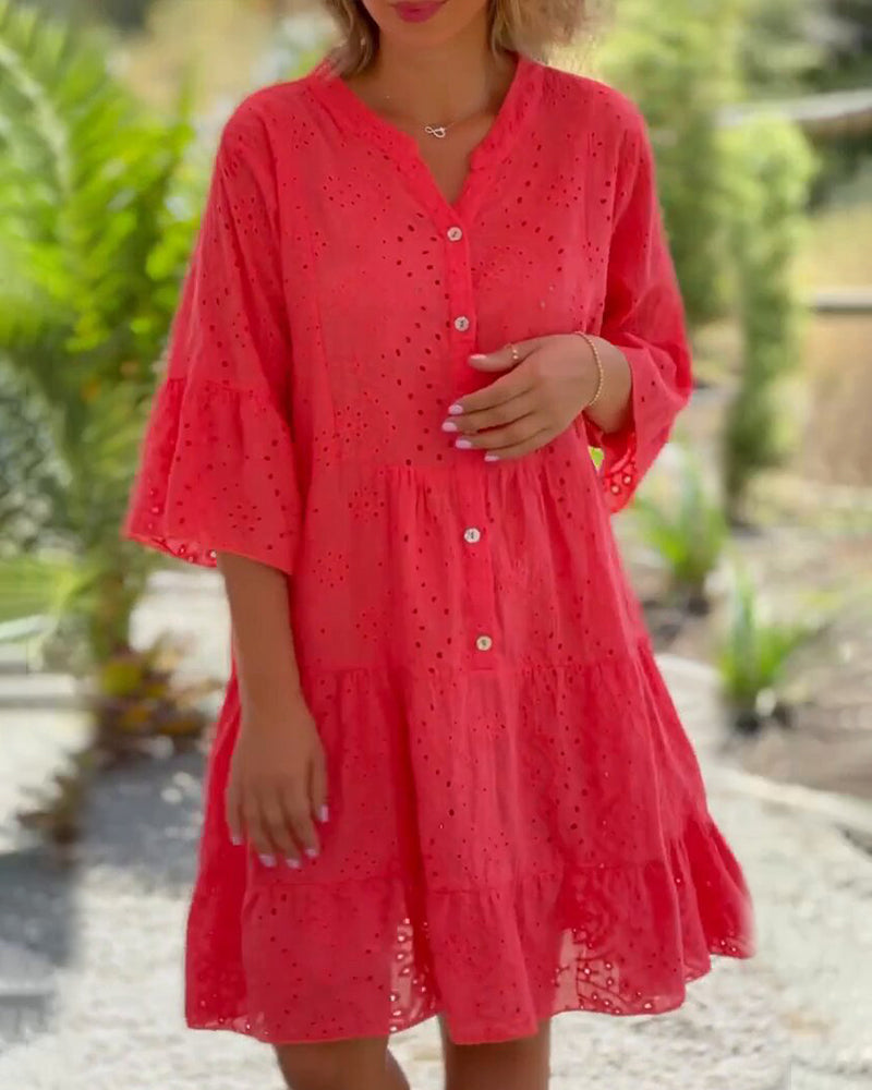 Hollow out loose dress