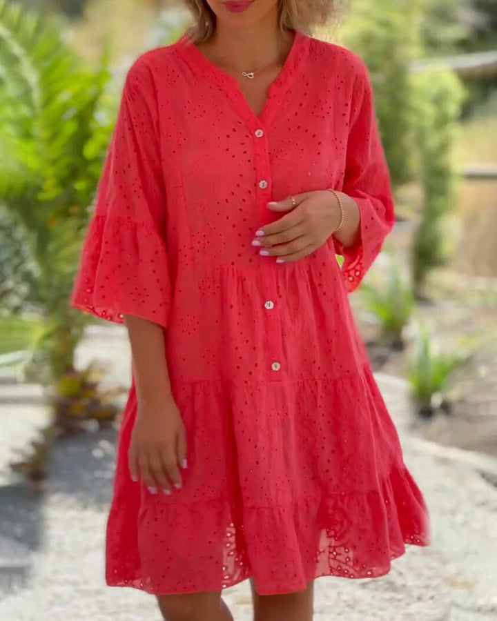 Hollow out loose dress