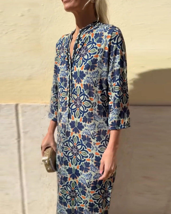 Retro Fashion Print Dress