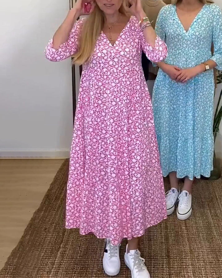Floral print casual dress