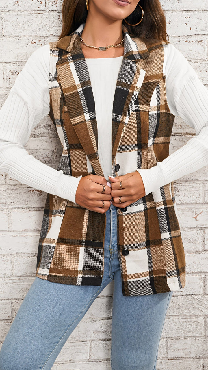 Olivia Checkered Vest