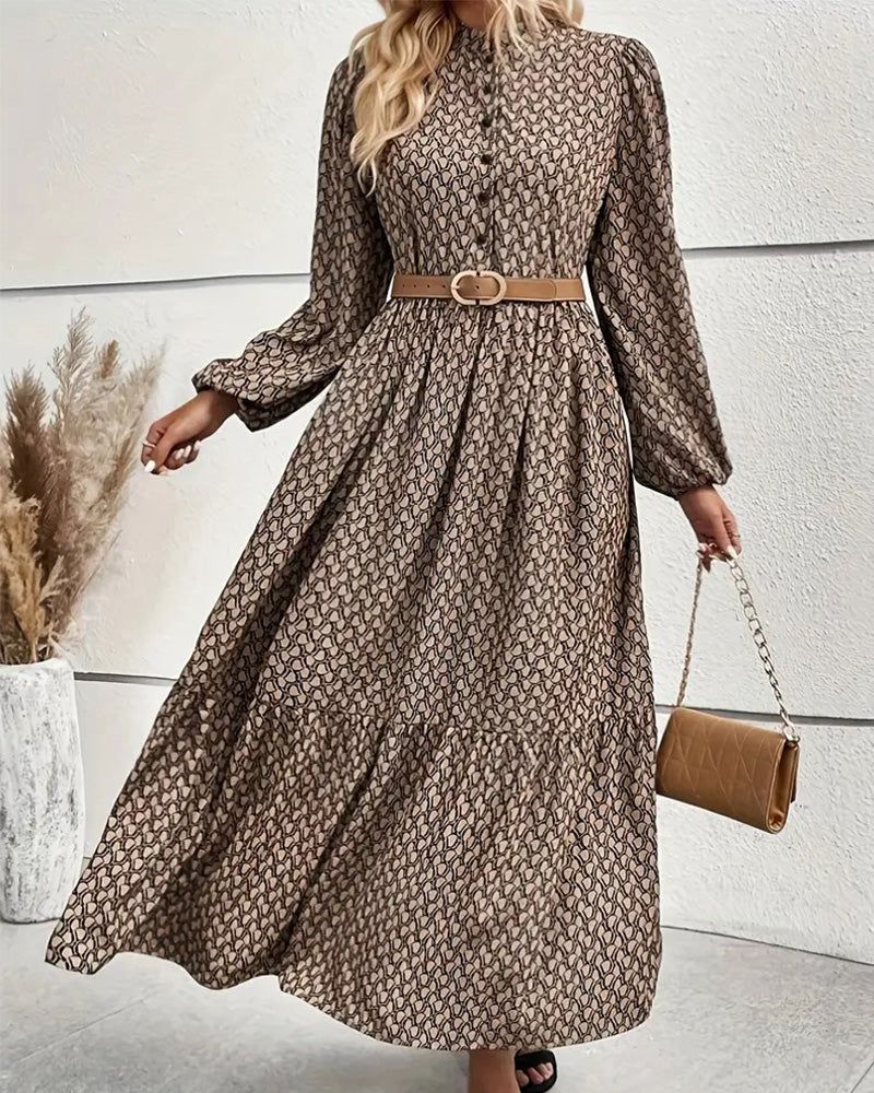 Retro Fashion Print Dress