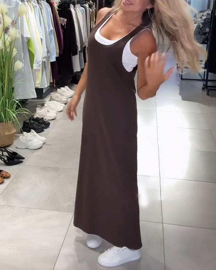 Slimming Suspender Casual Dress