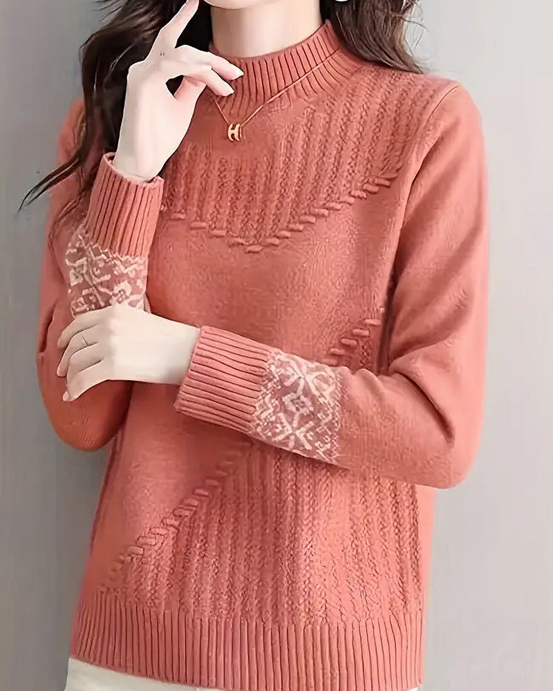 Half Turtleneck Jacquard Jumper