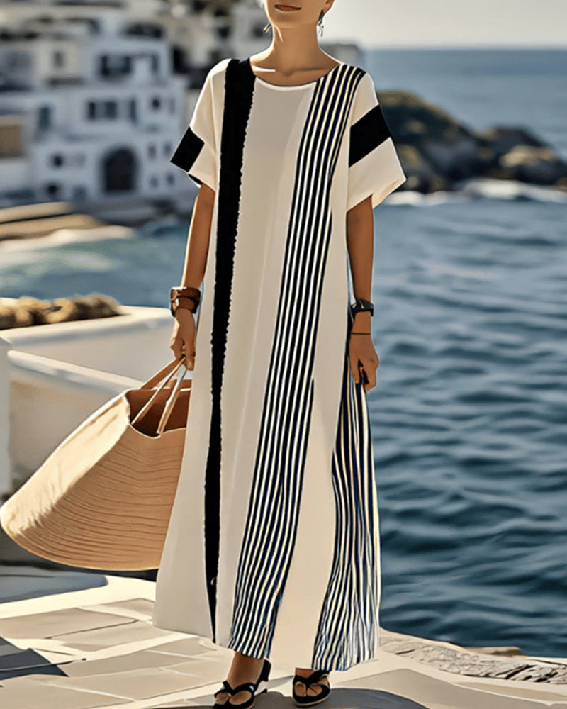 Striped Print Dress