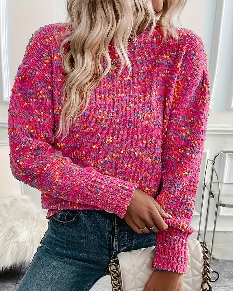 Crew Neck Colorful Jumper
