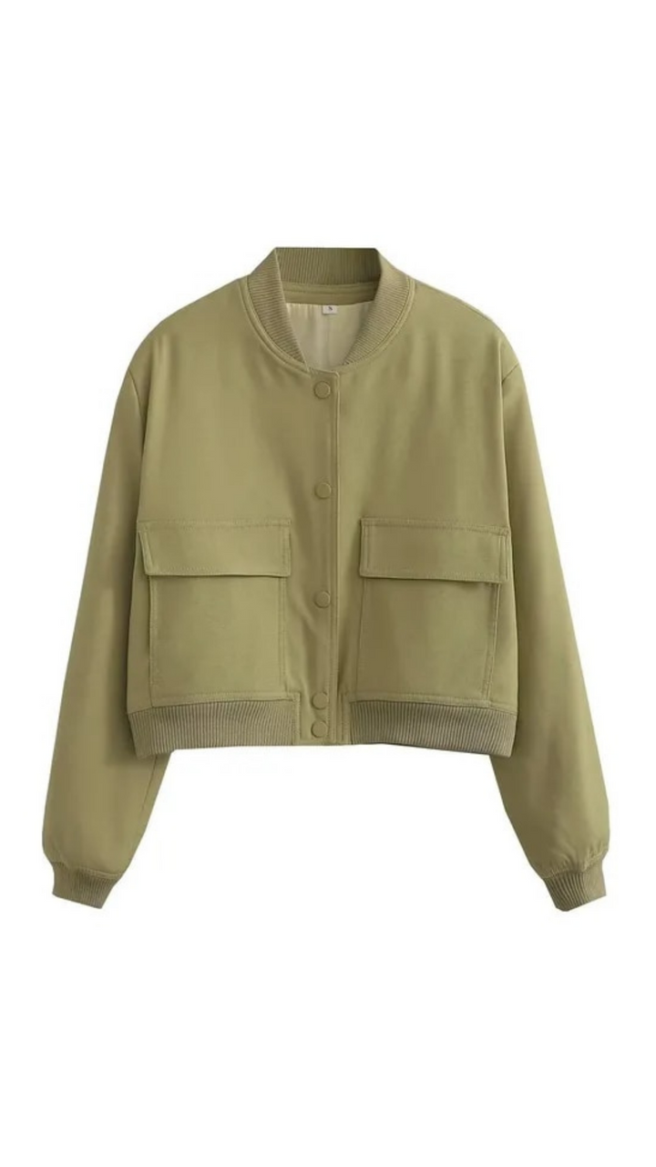 Rhea Button Down Bomber Jacket