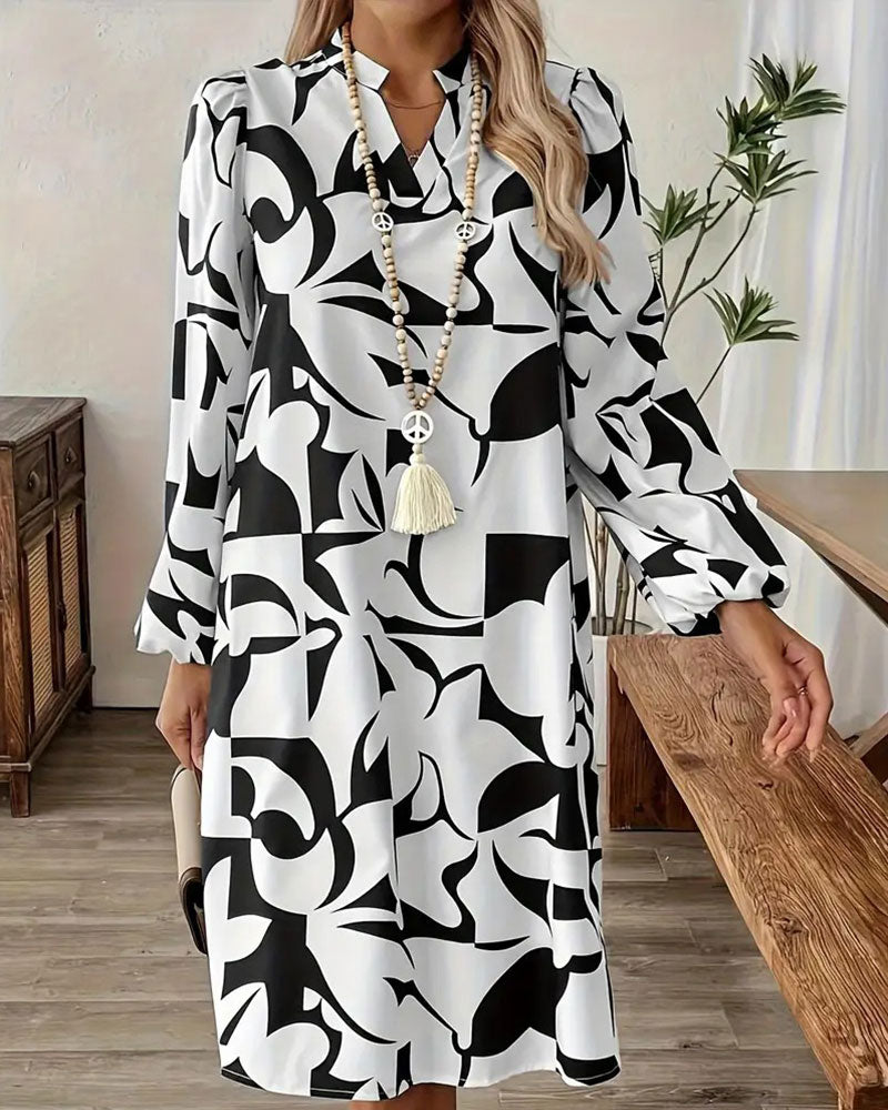 Bohemian Fashion Loose V-Neck Dress