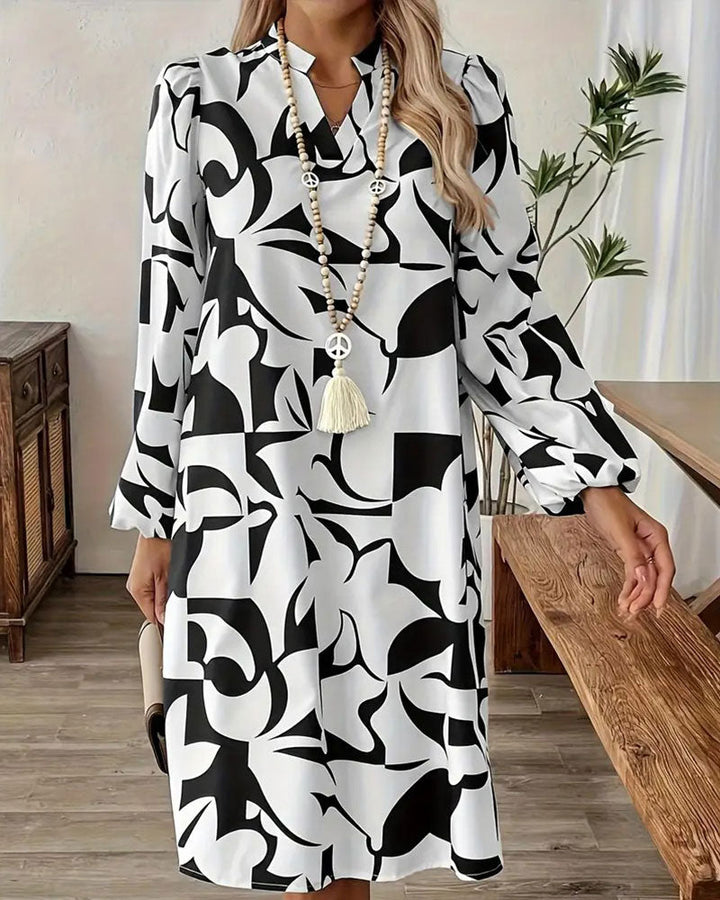 Bohemian Fashion Loose V-Neck Dress