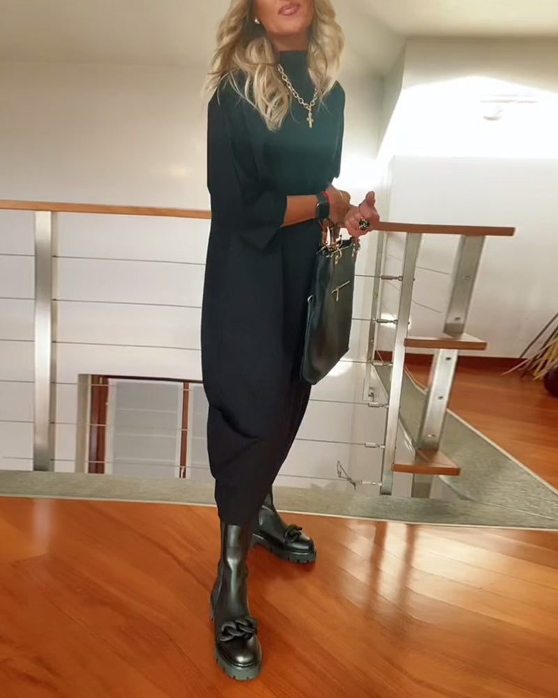 High-Neck Fashionable Dress