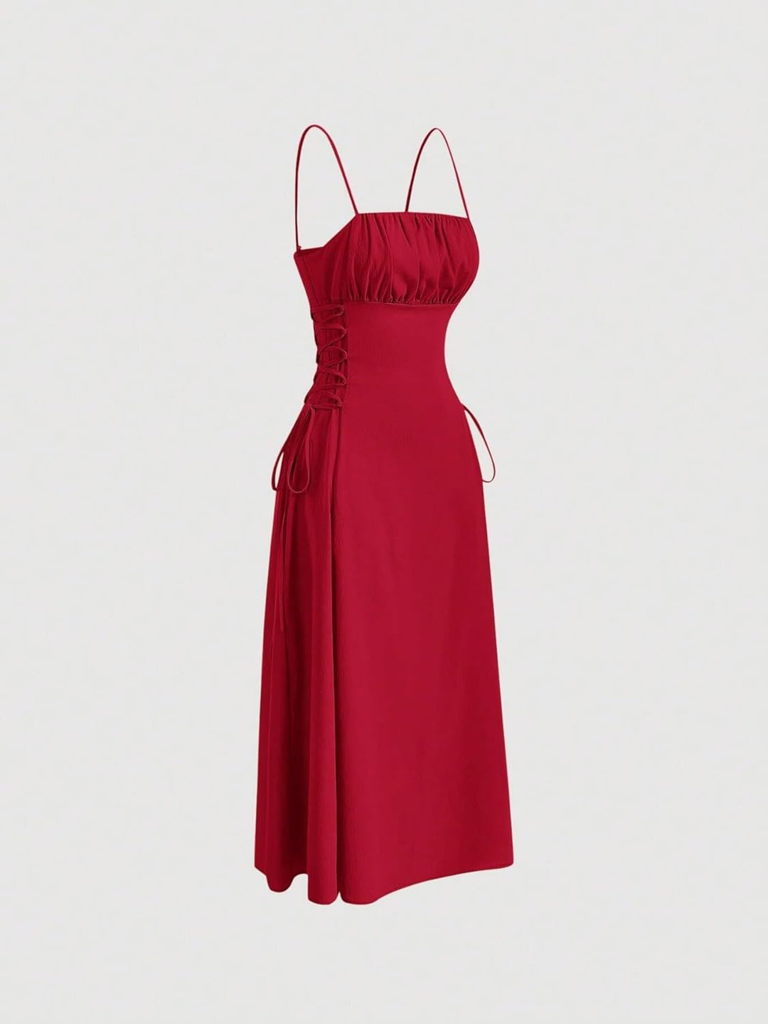 Vestido largo rojo con encanto elegante