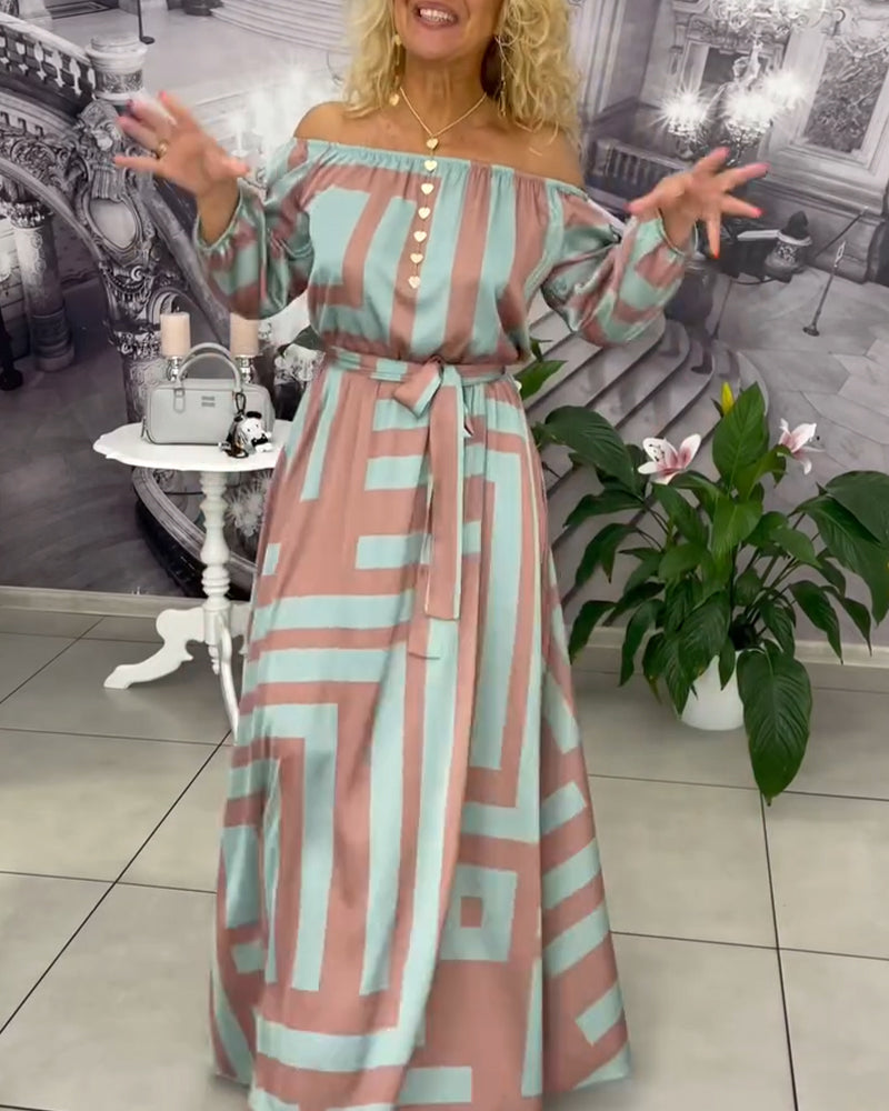 Fashionable And Elegant Printed Dress