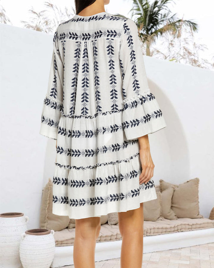 Fashion print elegant short dress