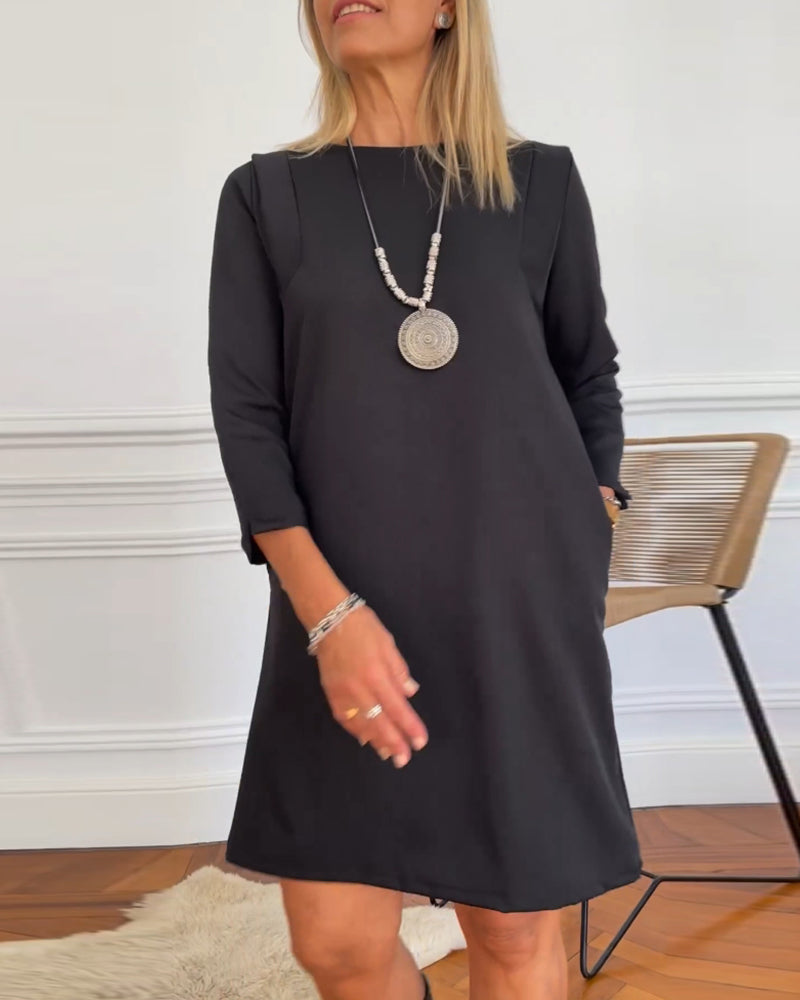 Elegant Shift dress with Long Sleeve