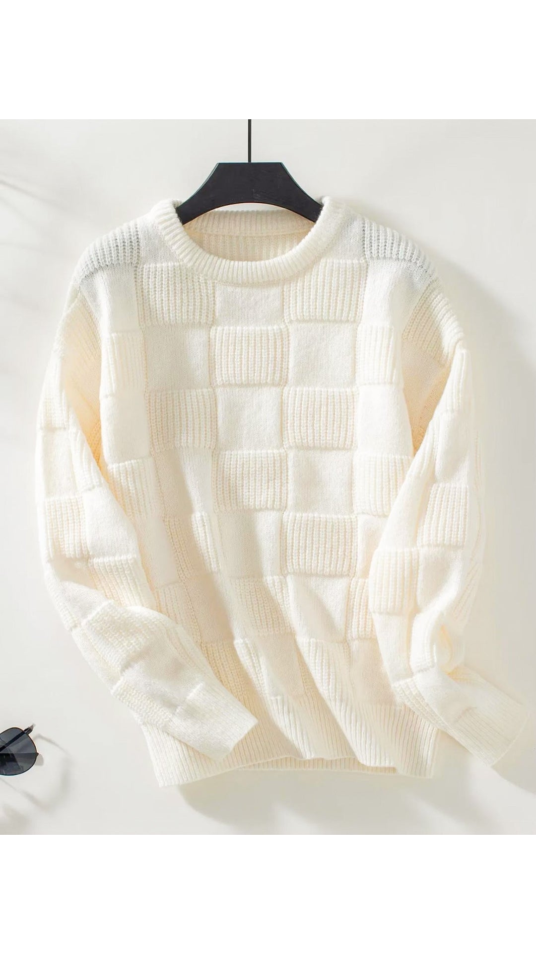 Laura Monochromatic Checkered Sweater