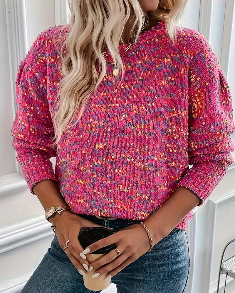Crew Neck Colorful Jumper