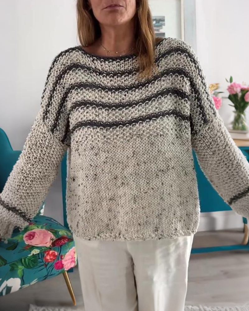 Simple and Loose Nordic - style Sweater