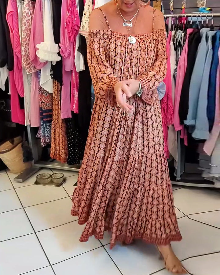 Bohemian Style Suspender Loose Dress