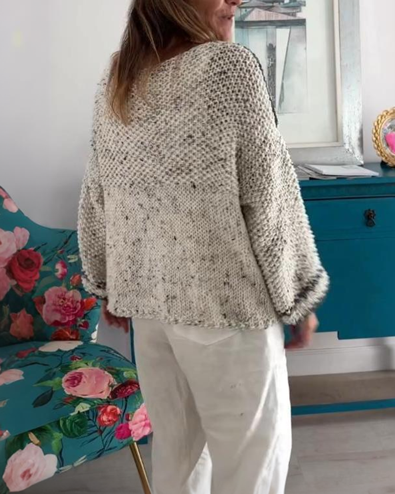 Simple and Loose Nordic - style Sweater