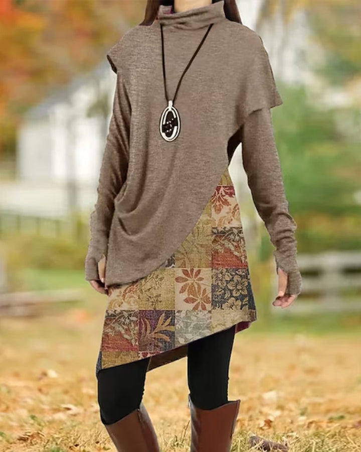 Retro Dress with Patchwork