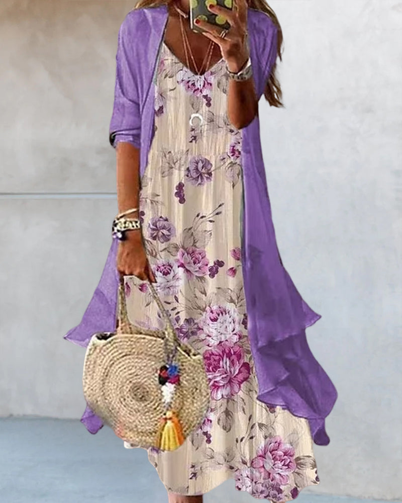 Vacation dress in floral print