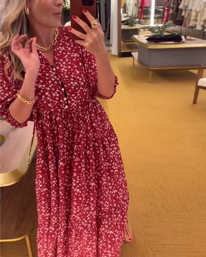 Elegant And Fashionable Printed Dress