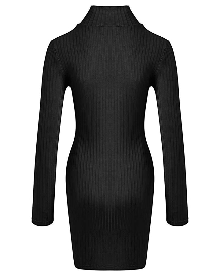 Solid Color Skinny Casual Dress