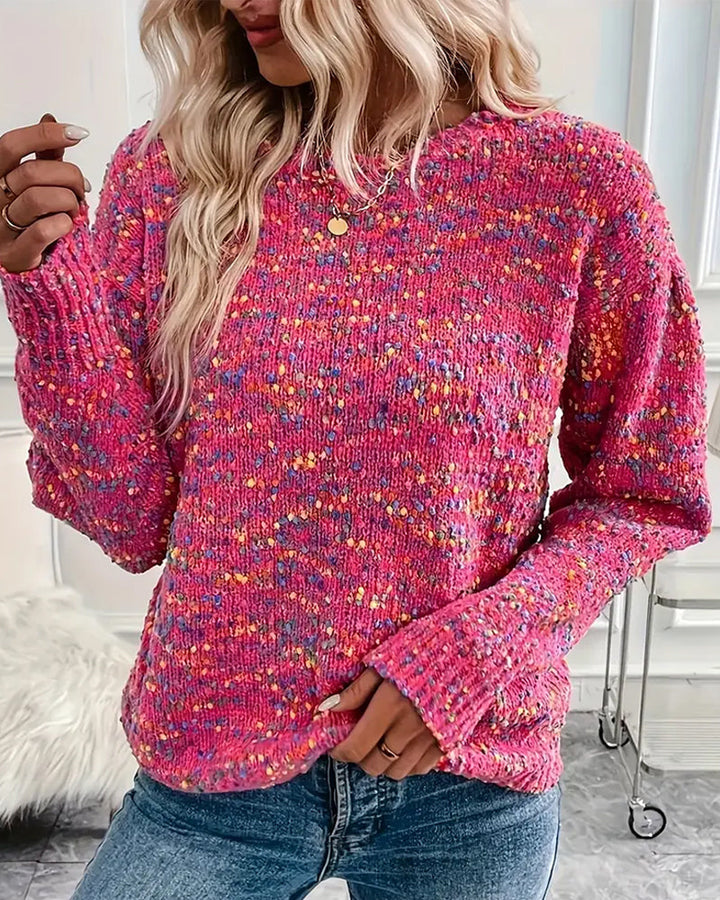 Crew Neck Colorful Jumper