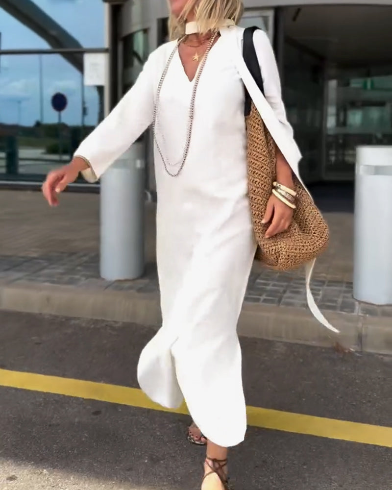 Elegant And Stylish V-Neck Dress