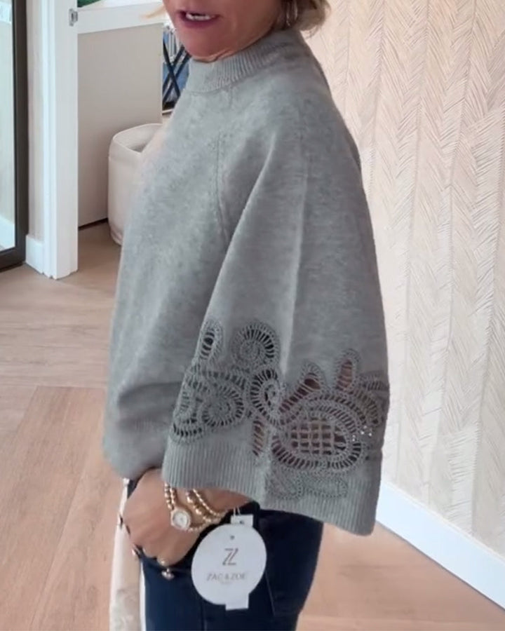 Turtleneck Three-Quarter Sleeve Jumper