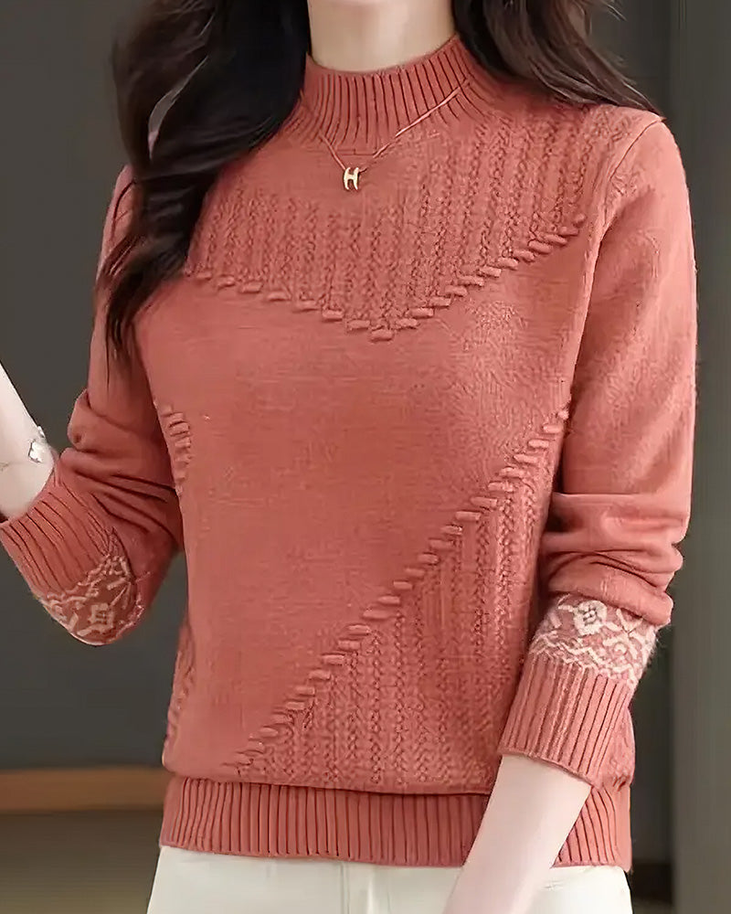 Half Turtleneck Jacquard Jumper