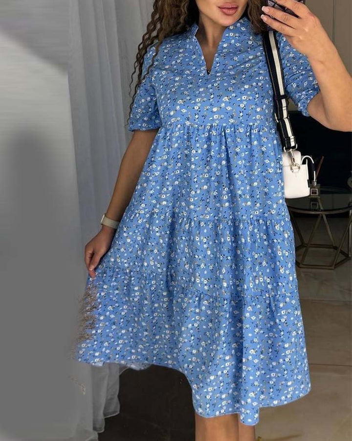 Loose floral casual dress