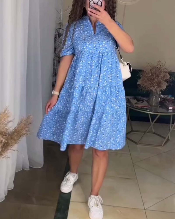 Loose floral casual dress