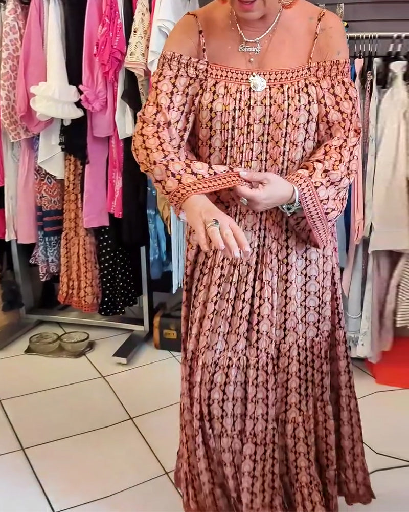 Bohemian Style Suspender Loose Dress