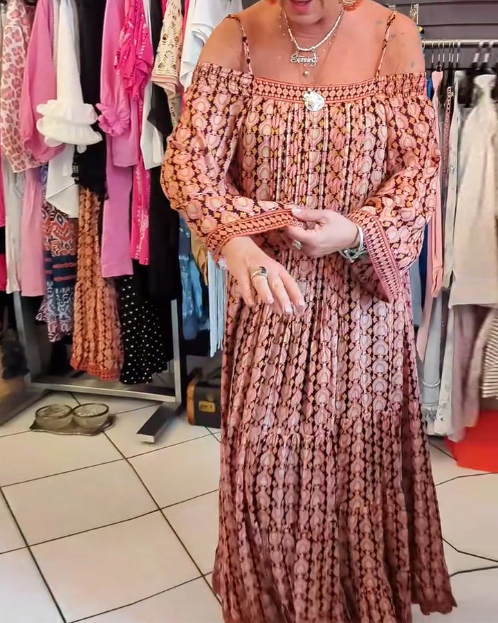 Bohemian Style Suspender Loose Dress