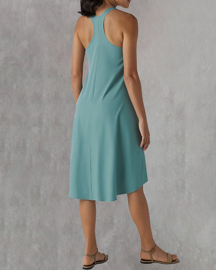 Built In Bra Irregular Sleeveless Vest Dress