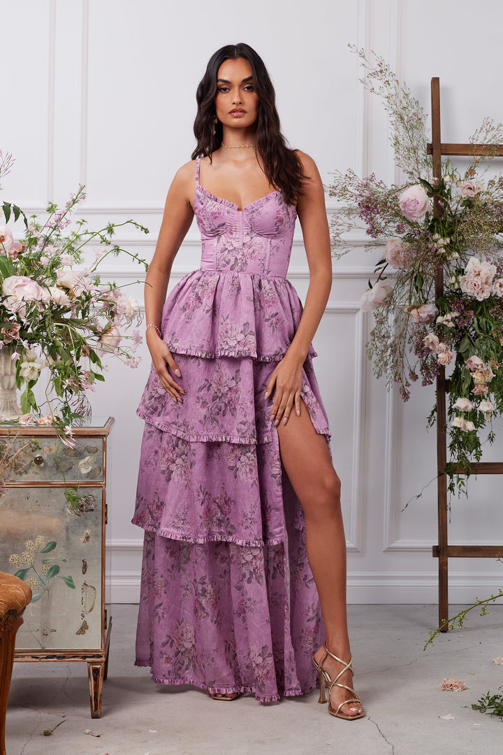 Vestido largo romántico