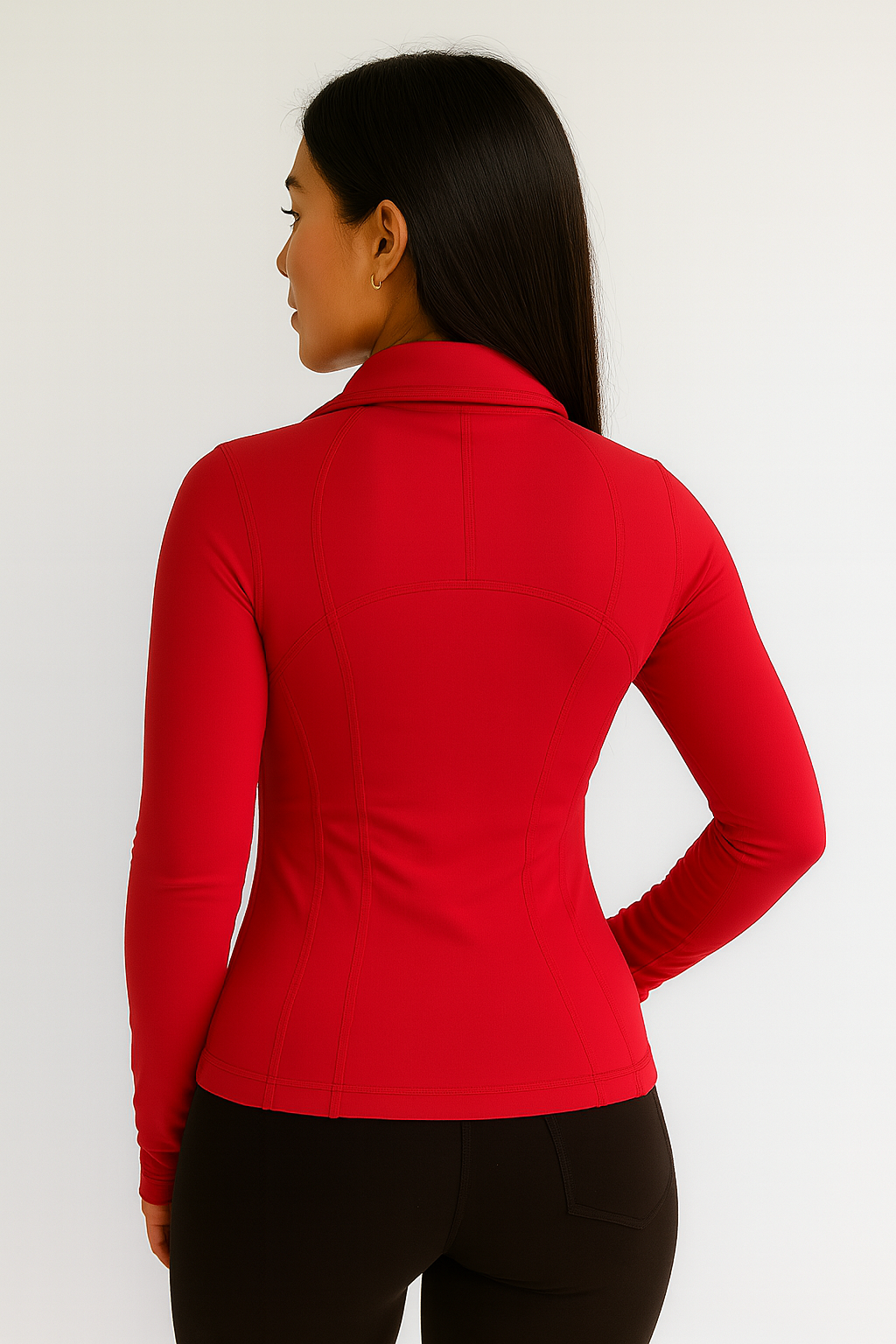 Chaqueta deportiva ajustada en rojo