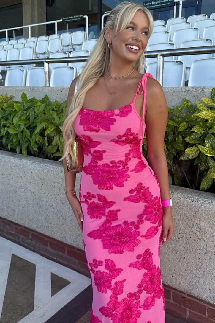 Vestido floral sin tirantes