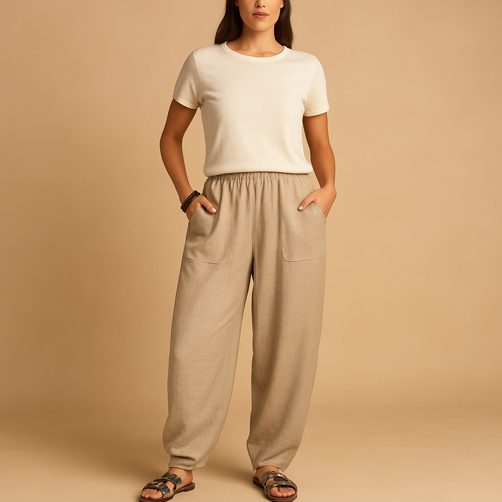 Boho Breeze High-Rise Trousers